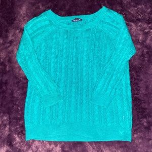 Aqua Blue Knitted Shirt